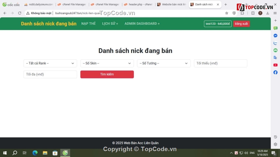 bán acc liên quân,bán acc tự động,bán acc,Code liên quân
